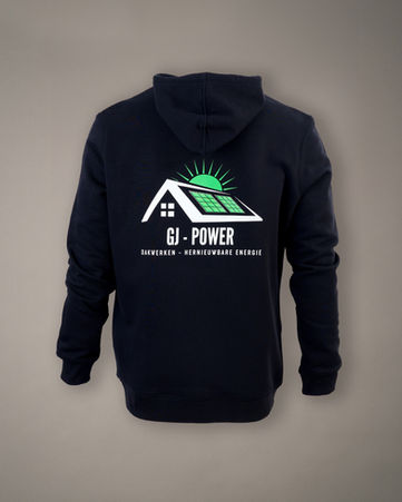 GJ-POWER hoodie bedrukking achterzijde