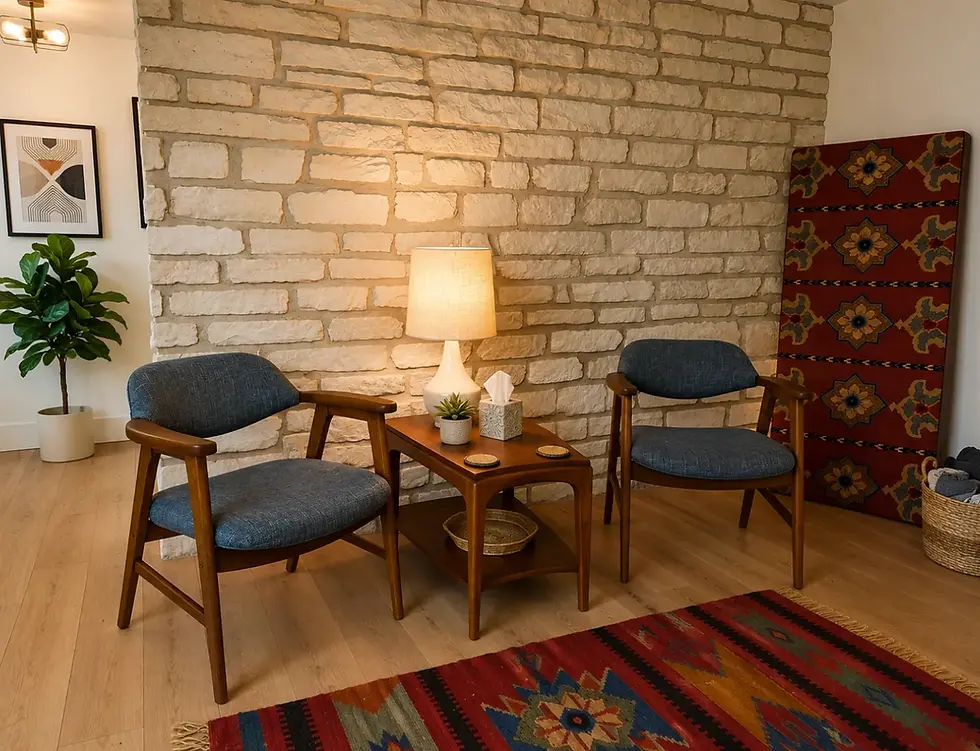 Calm therapy space for EMDR counseling in San Antonio.webp
