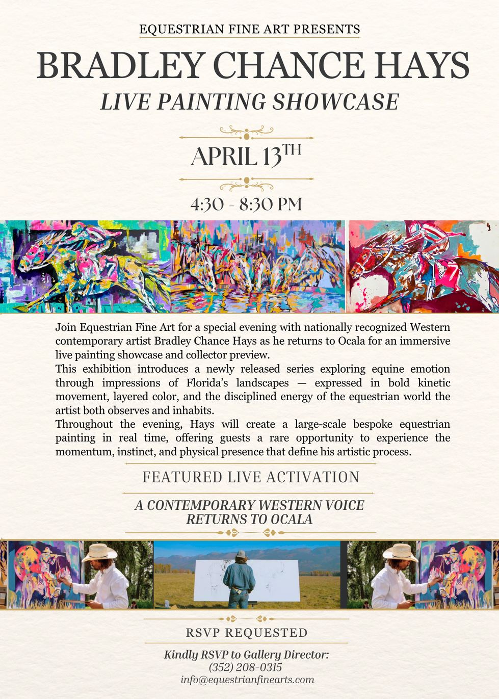 Campaign Ad Targeted Invitation for Event at Gallery