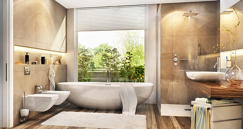 New and modern fitted bathroom in a Spanish villa