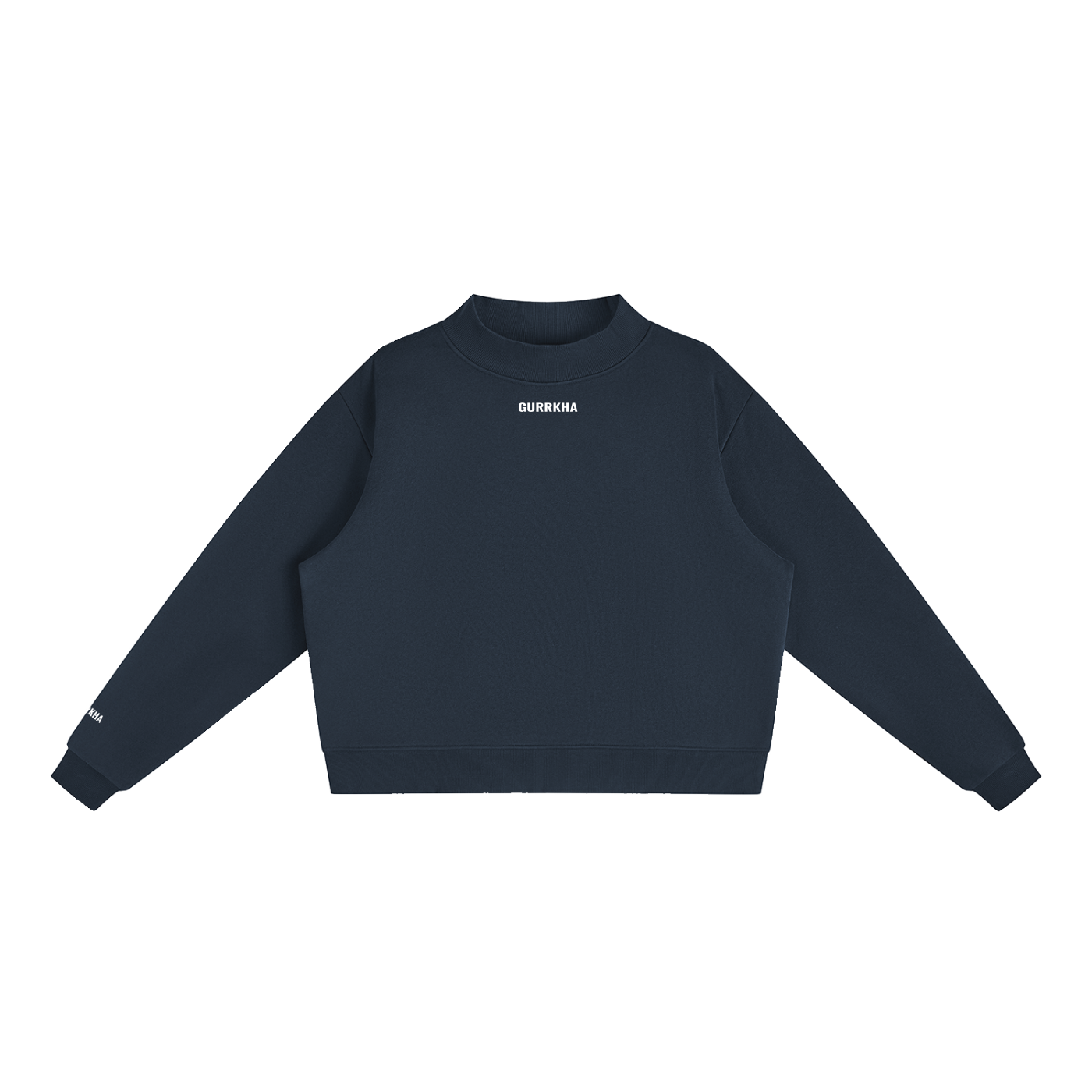Essential Fleece Mock-Neck Crew Sweatshirt