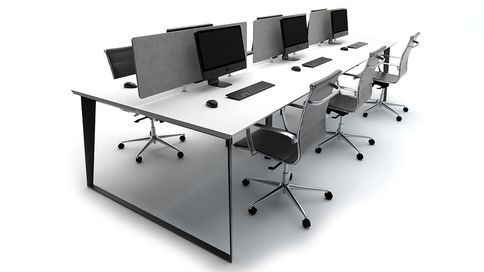 Thumbnail: RAZOR (BLACK LEGS) 6 Person Workstation