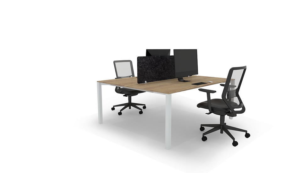 Thumbnail: CUBE (WHITE LEGS) 2 Person Workstation