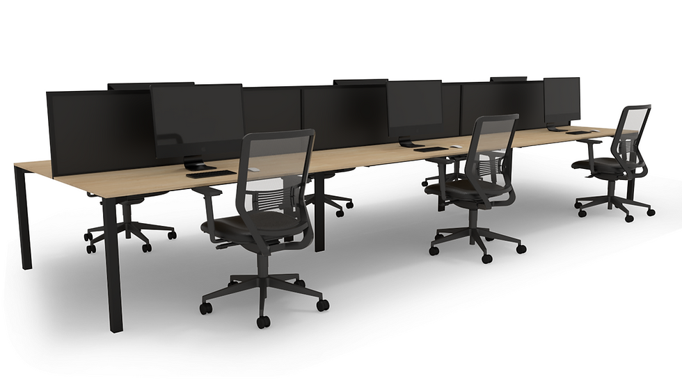 Thumbnail: CUBE (BLACK LEGS) 6 Person Workstation