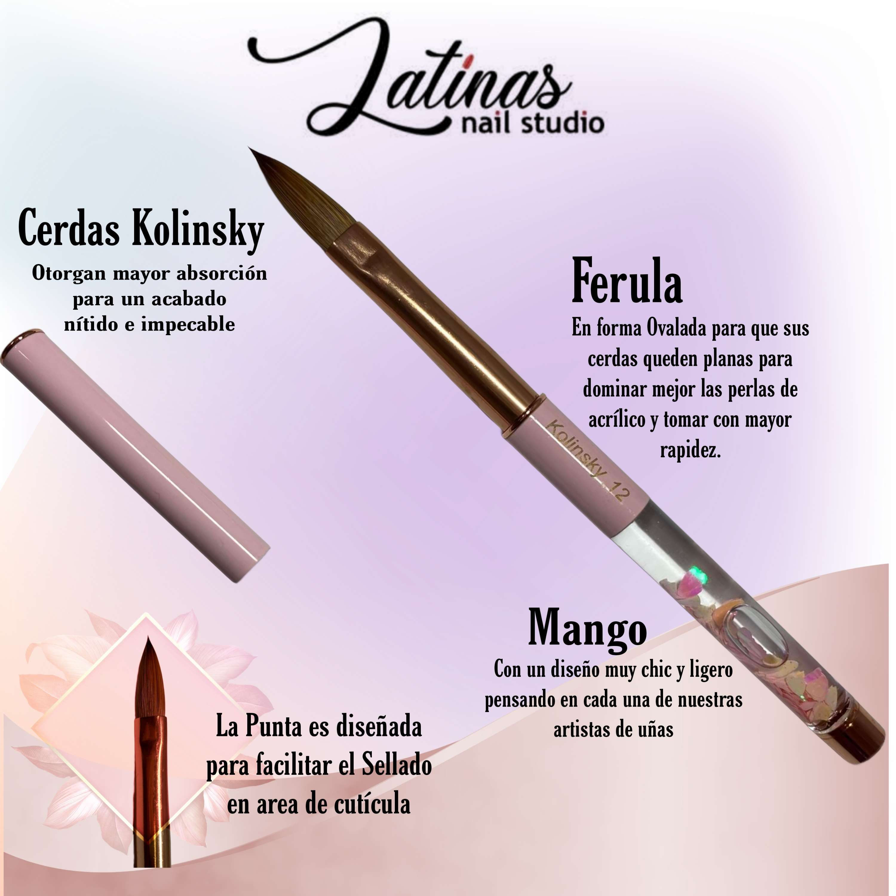 Latina Nail Studio Kolinsky 12  Acrylic Brush