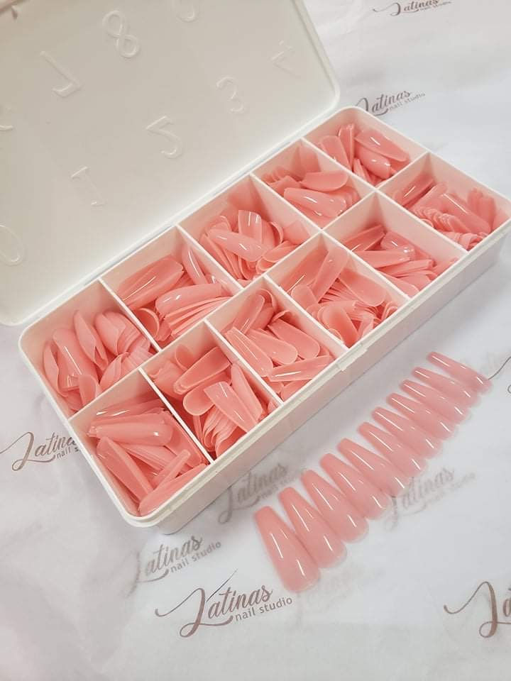 Miniatura: Latinas Nail Studio Gel tips Press on Coffin and Almond both boxes 