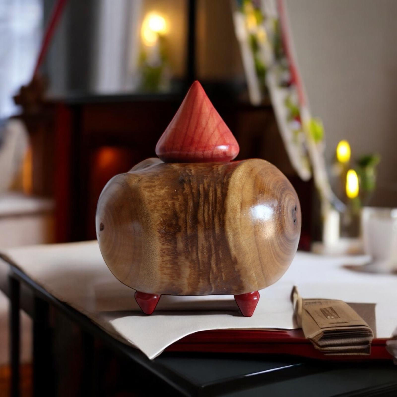 Red Pointy Top Trinket Box