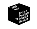 British Institute of Interior Design logo displayed on Simona Interiors website footer, indicating professional affiliation