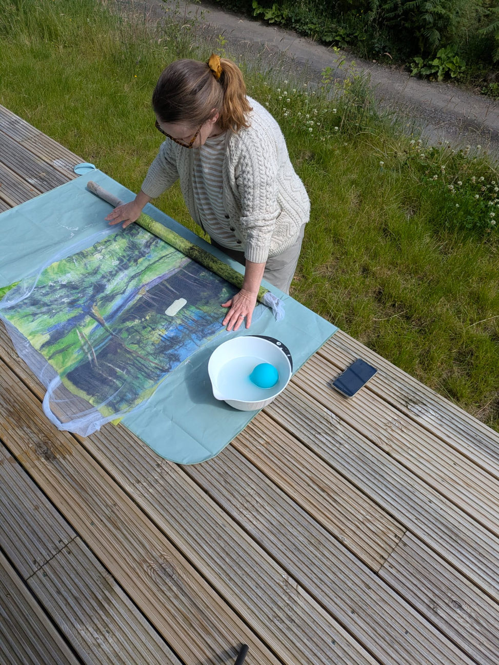 Some pieces are too big to work on indoors