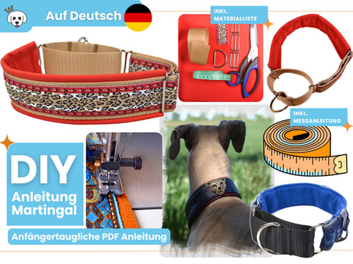 DIY Martingal Halsband Anleitung PDF Download Datei | Pfotenprunk.de