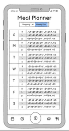 Screenshot of LifeSync Weekly Meal Planner Wireframe