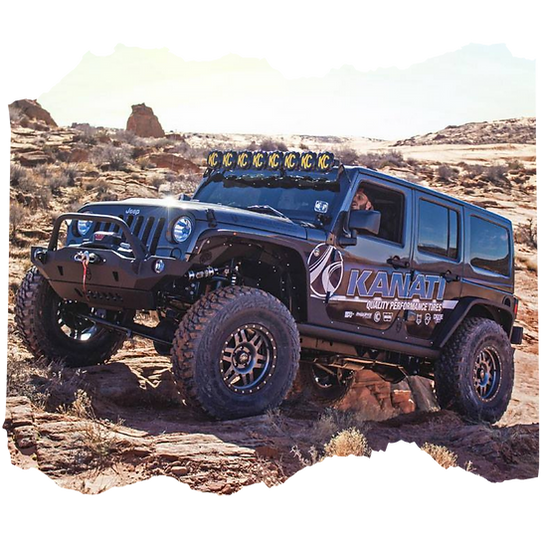 Kanati Jeep Rock Crawling with Mud Hog MT Tires
