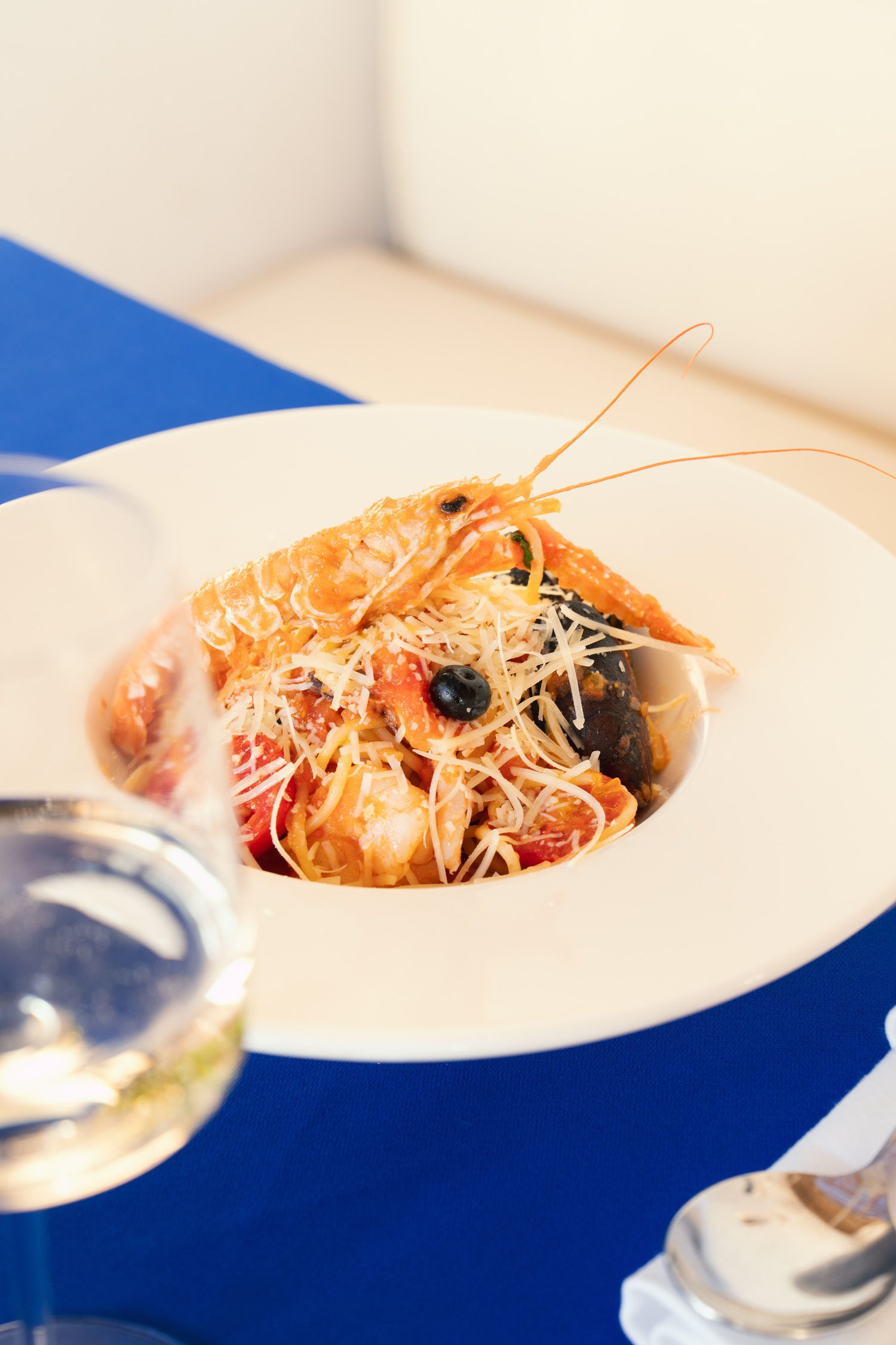Spaghetti with seafood