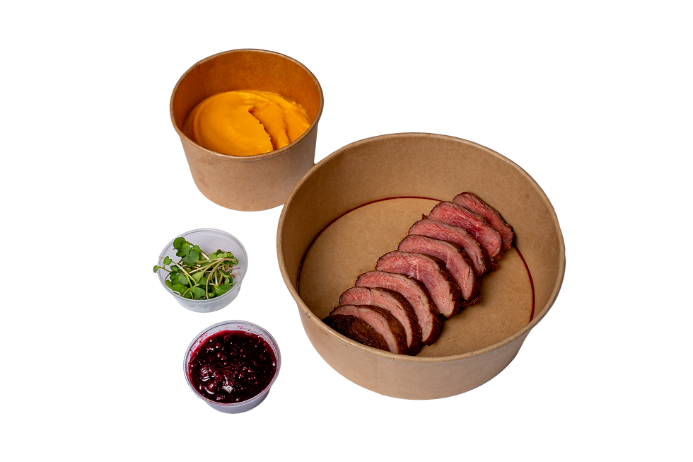 Thumbnail: Baked duck breast with carrot pure