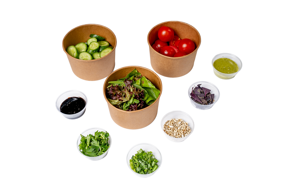 Thumbnail: Vegetable salad with rucola, dressing of tarragon and sunflower seeds