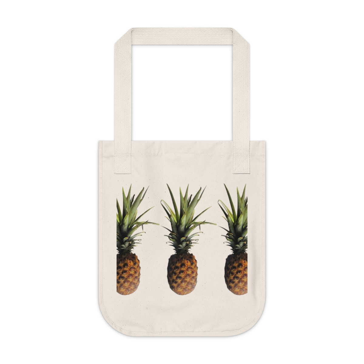 Organic Canvas Pineapple Dragon Tote Bag 🌱
