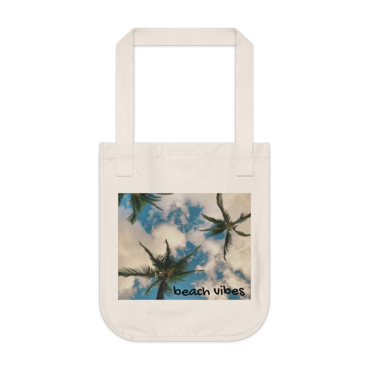 Organic Canvas Tote Bag 💚 Happy Little Trees