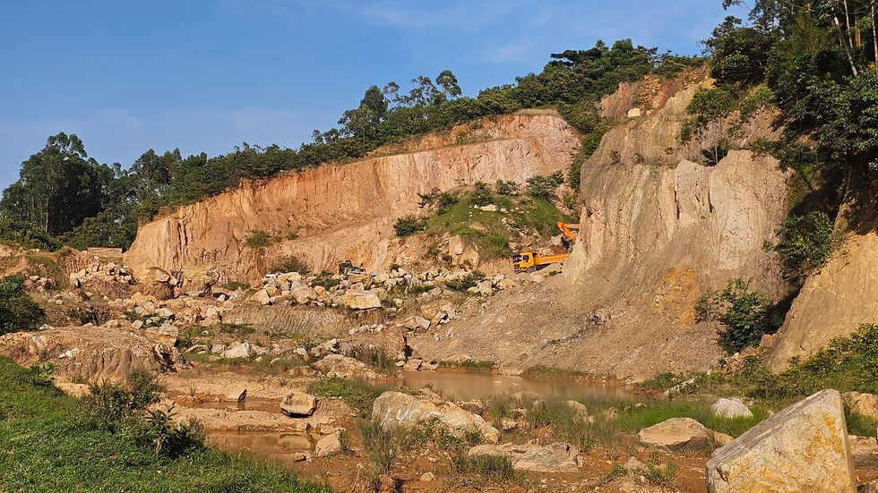 The devastating effects of gold mining.  Water sources and land contaminated with mercury.  