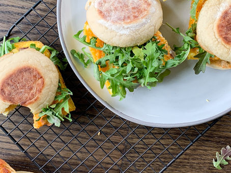 Egg and Arugula Breakfast Sandwich