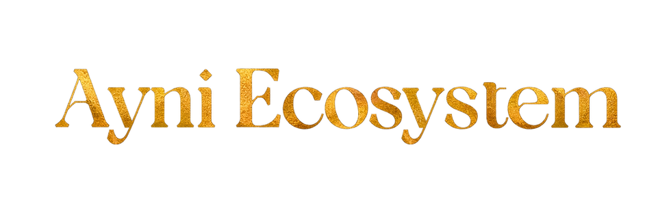 Logotipo dorado Ayni Ecosystem.png