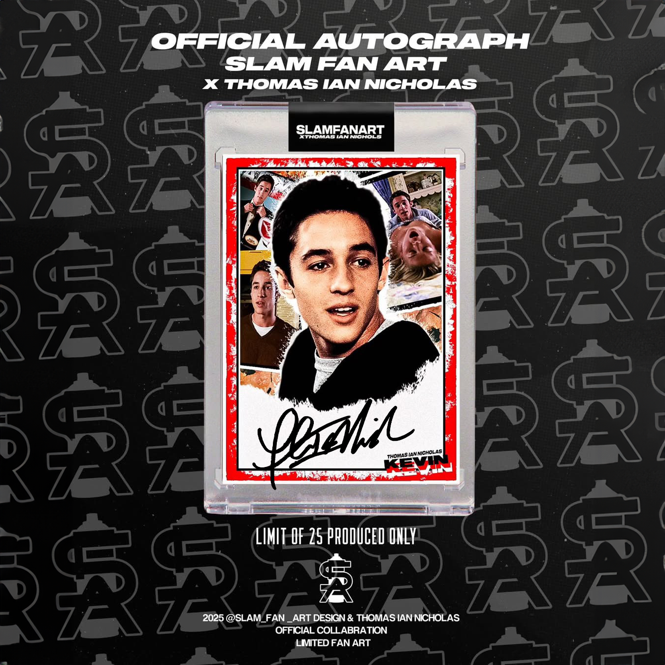 KEVIN SLAM FAN ART CARD AUTOGRAPHED
