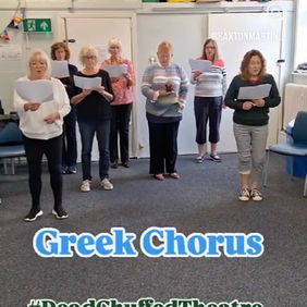 Greek Chorus rehearsal at Dead Chuffed Theatre