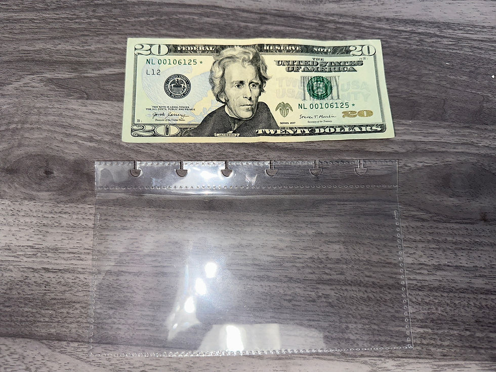 Thumbnail: Disc Bound Clear Cash Envelopes