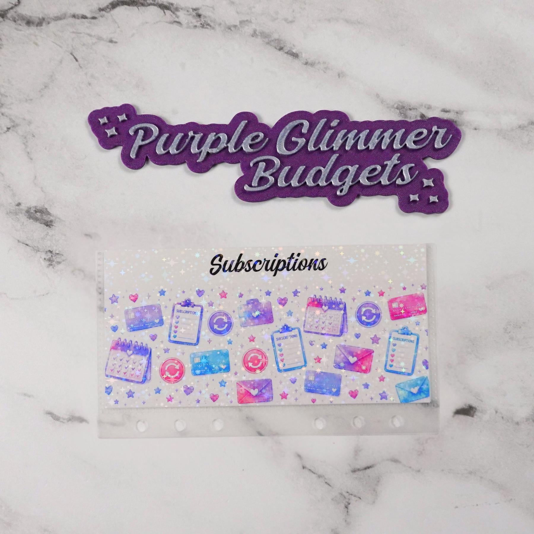 Subscriptions Cash Envelope | A6 Budget Envelope