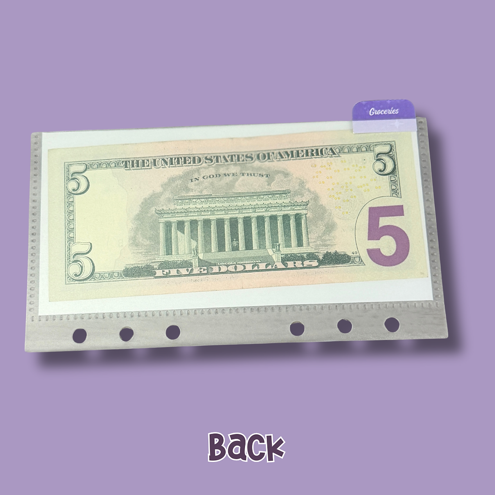 Thumbnail: Purple Butterfly Cash Envelopes Set of 6 | Custom Tabbed Budget Envelopes