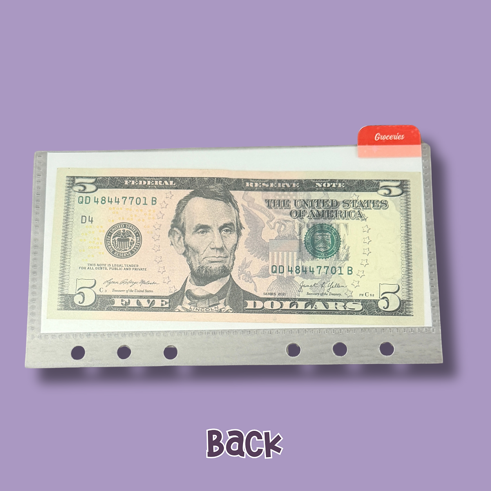 Thumbnail: Red Floral Cash Envelopes Set of 6 | Custom Tabbed Budget Envelopes