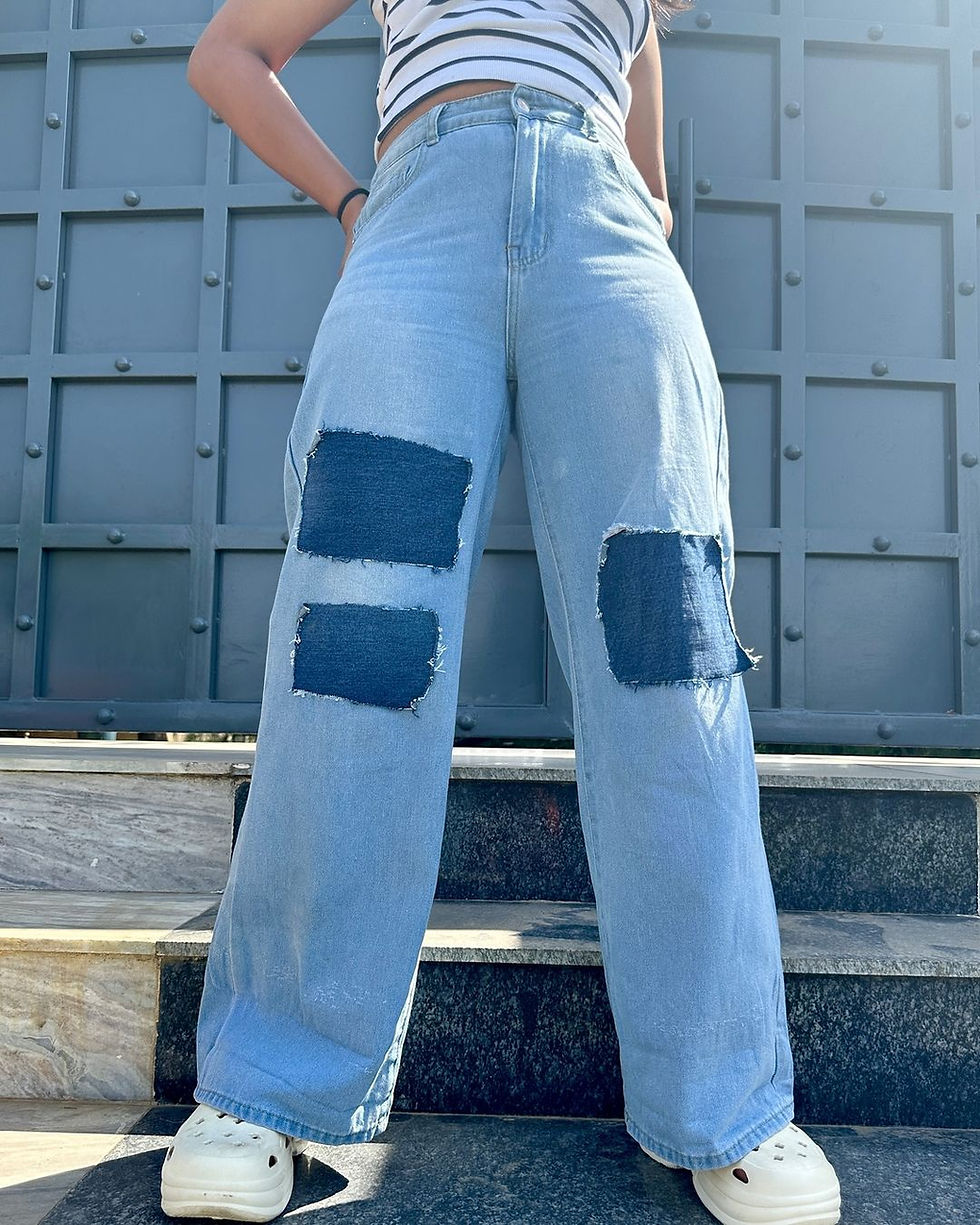 Thumbnail: Denim Patch Jeans ⭐⭐⭐⭐(20 Reviews)