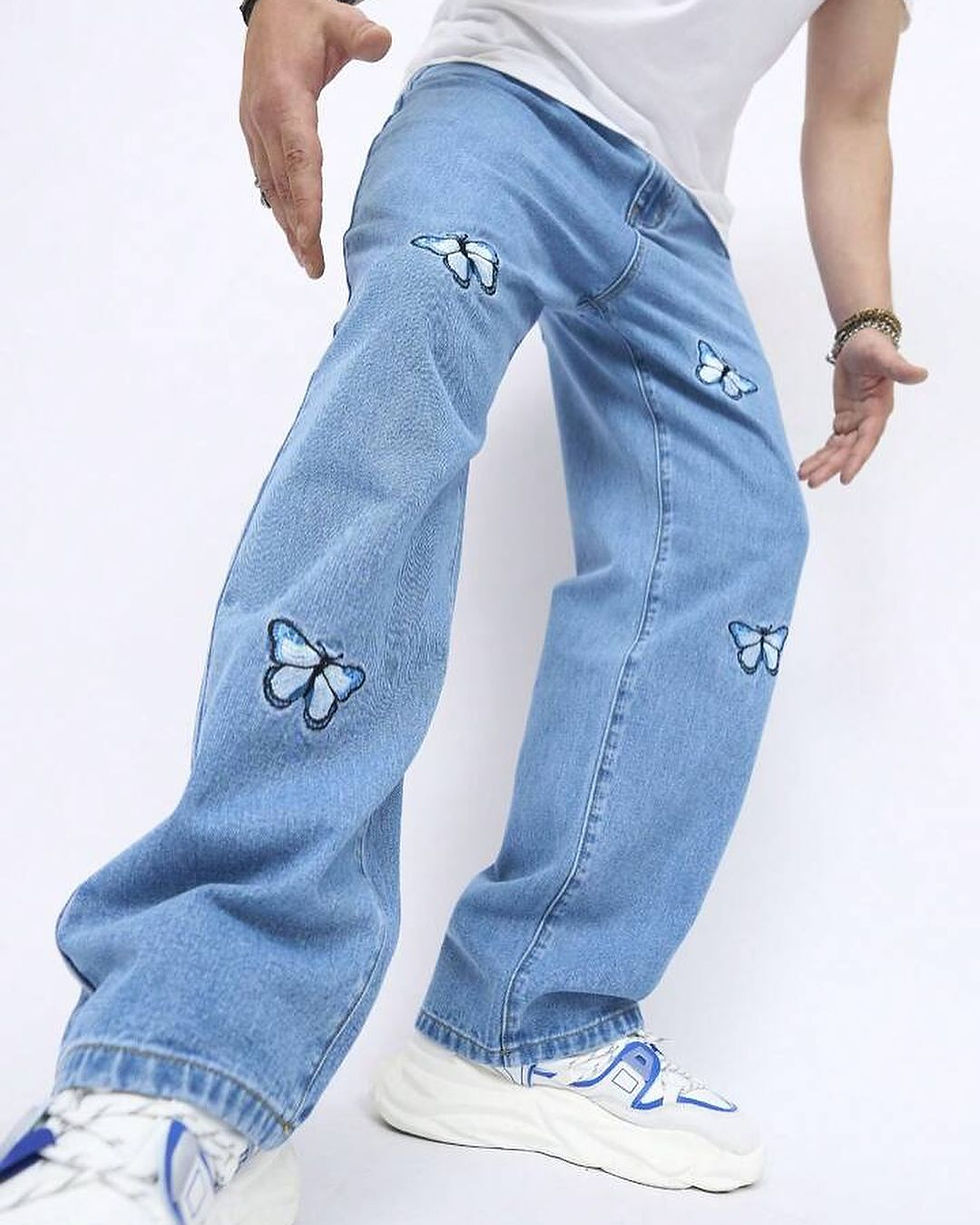 Thumbnail: Butterfly Printed Jeans