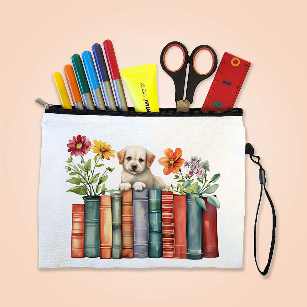 2 נרתיק כלבים וספרים - דגם גולדן רטריבר