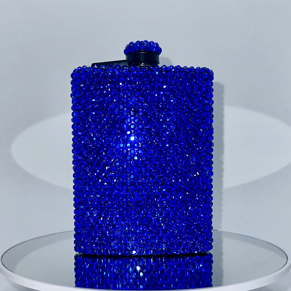Thumbnail:  Glitzy flask and shot glass set 