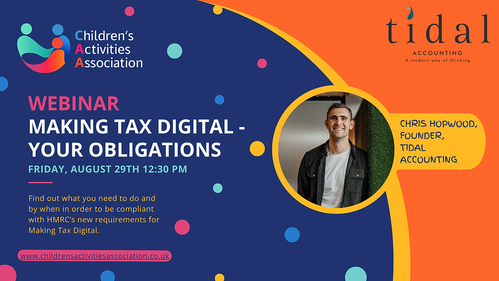 WEBINAR: Making Tax Digital - Your Obligations