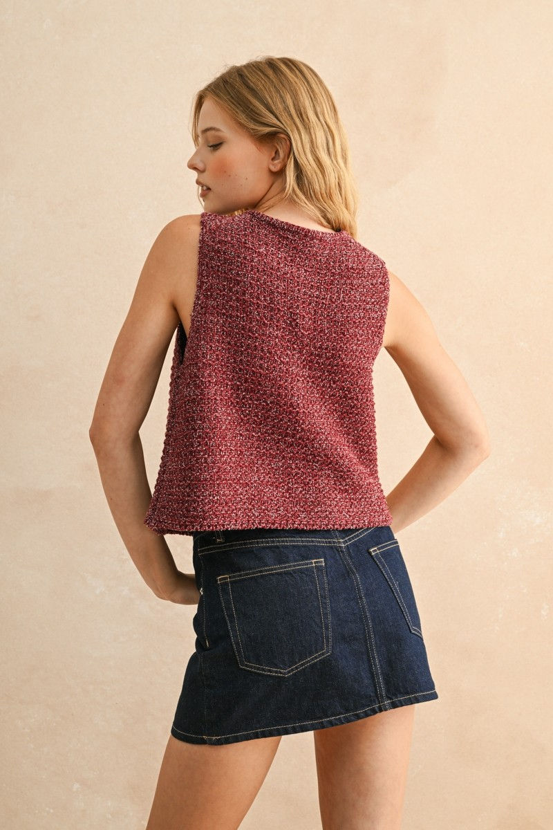 Thumbnail: Cherry Tie Front Top