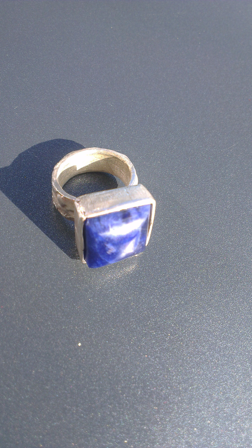 silberring mit sodalith cabochon
