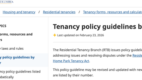 RTB Policy Guideline 16 Updated: Same Test, New Case Law References