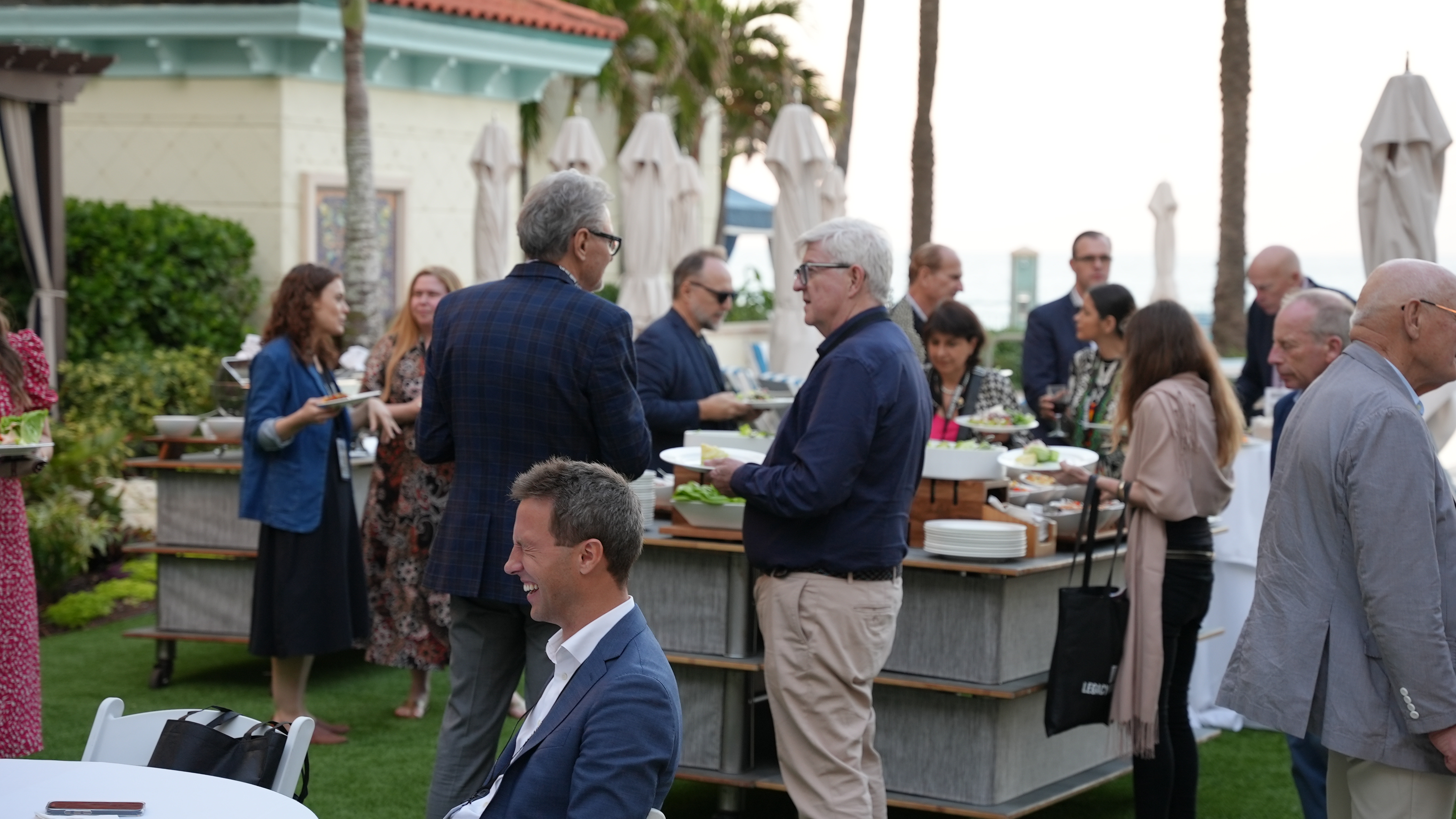 Guests connecting at Legacy Builders