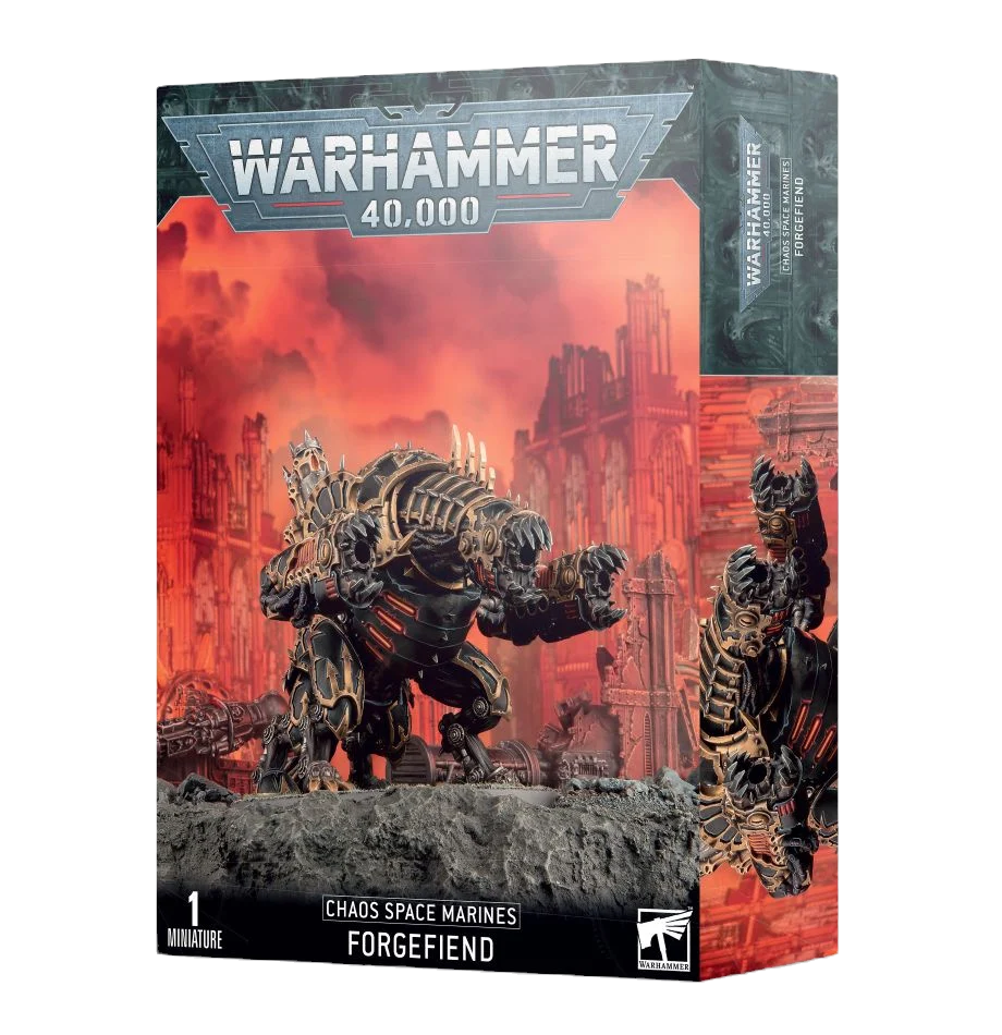 Scatola Warhammer 40,000 CHAOS SPACE MARINES FORGEFIEND 1 MODEL robot demoniaco