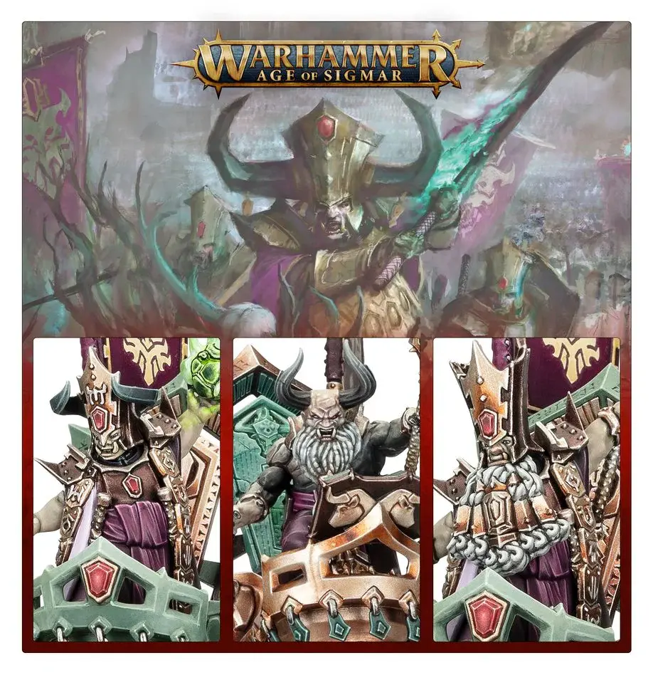Miniature Kruleboyz dipinte WARHAMMER AGE OF SIGMAR, tre diversi modelli