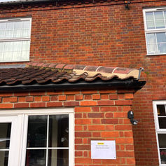 The exterior of a brick house