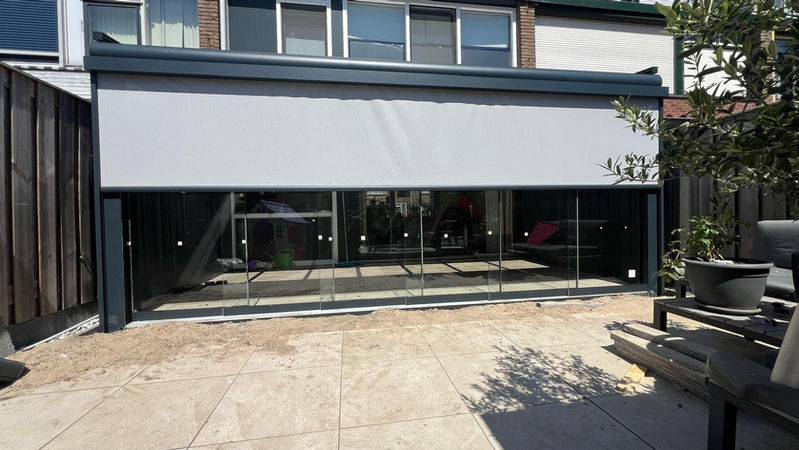 A house with a veranda on the back.