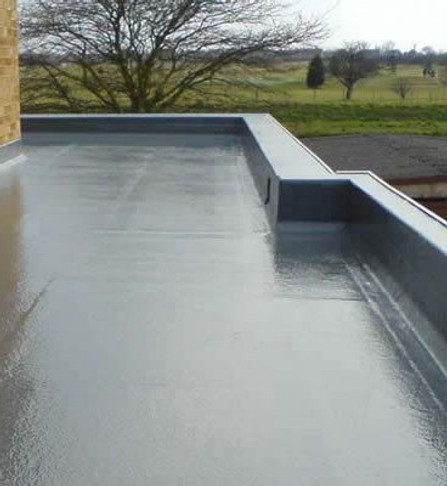A flat roof