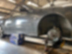 A car having a tyre replaced