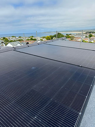 Solar panels installed on a roof