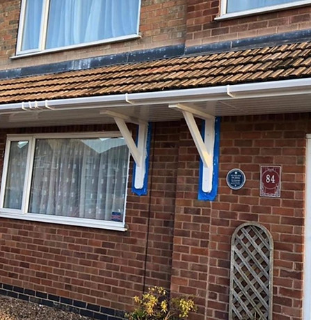 A housewith a new guttering system
