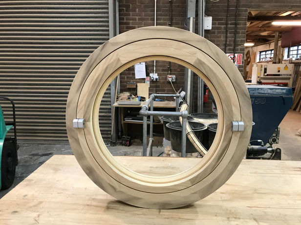 A circular wooden structure