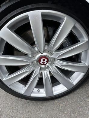 The tyres of a Bentley.