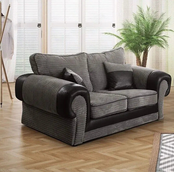 Riviera sofa, grey and black